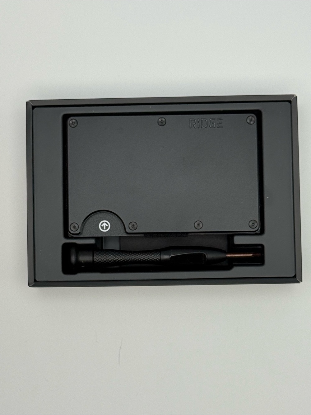 Ridge Royal Black Aluminum RFID Wallet Cash Strap With Box (P107)